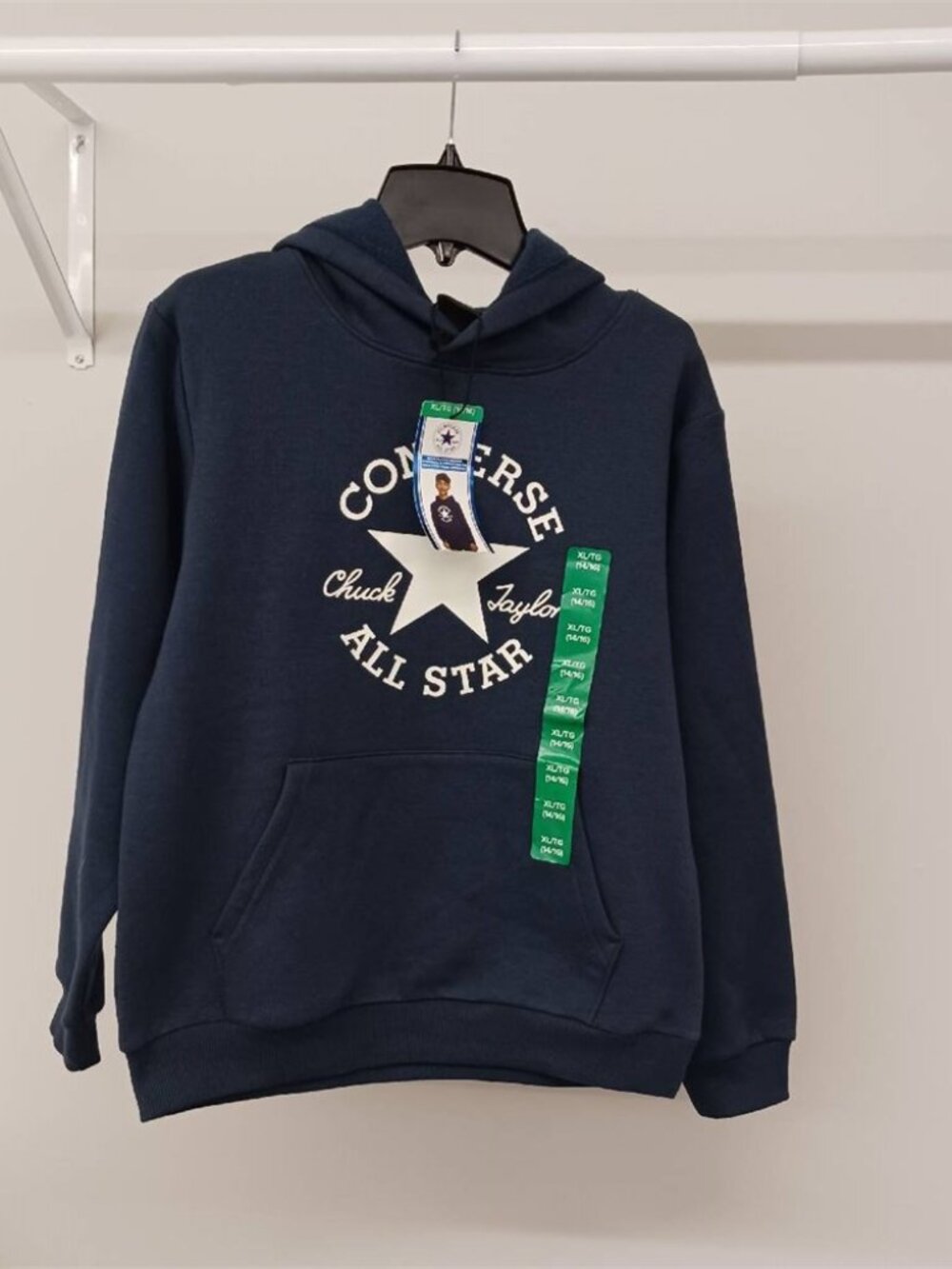 Kids Size XLARGE (14/16) Converse All Star Hoodie Navy